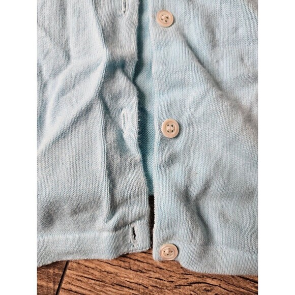 Vintage Lily Pulitzer Aqua Button Up Cardigan - Picture 3 of 7